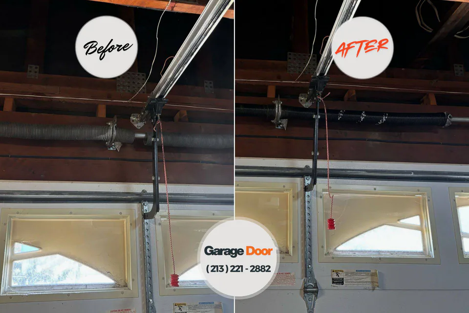 Before and after: garage door repair Sedgwick, KS